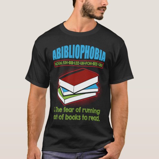 T-shirt Abibliophobia définition Lecture littérature Livra (Devant)