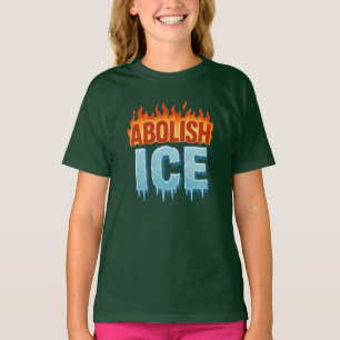 T-shirt Abolir ICE – Protestation Feu vs Glace