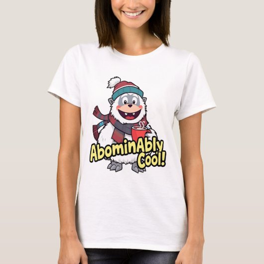 T-shirt Abominablement Cool Winter Yeti Design (Devant)