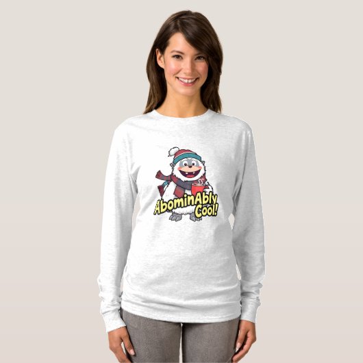 T-shirt Abominablement Cool Winter Yeti Design (Devant entier)