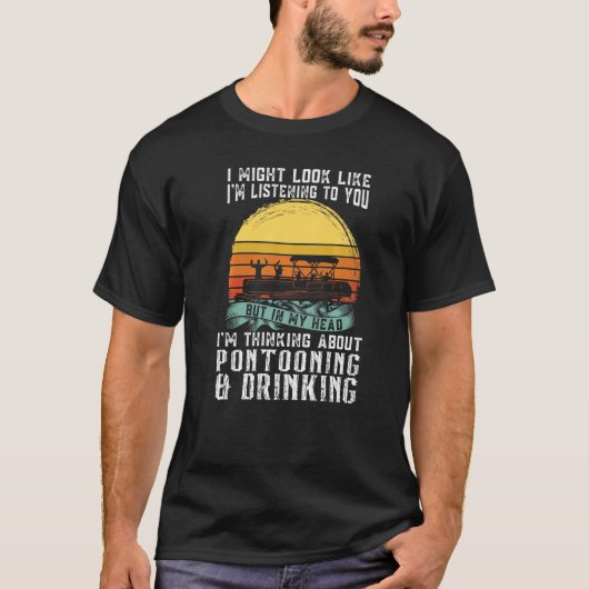 T-shirt about Pontooning & Drinking Pontoon Boat Captain (Devant)