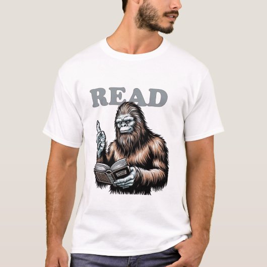 T-shirt About Reading Bigfoot Reads (Devant)
