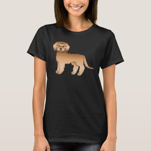T-shirt Abpricot Mini Goldendoodle Cute Cartoon (Devant)