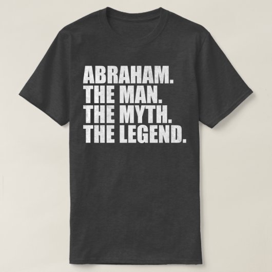 T-shirt Abraham Abraham Nom Abraham prénom (Design devant)