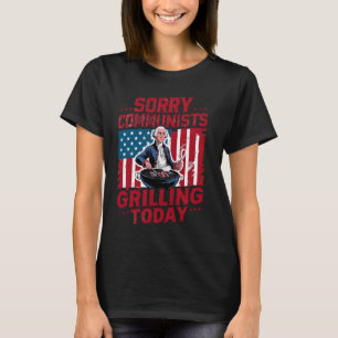 T-shirt Abraham BBQ 4 juillet Désolé Communistes Je suis G