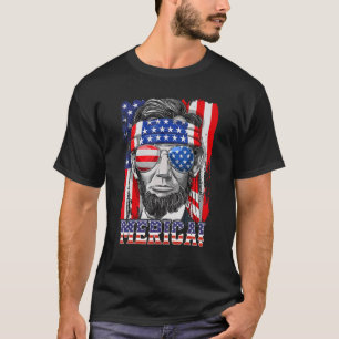 T-shirt Abraham Lincoln 4 juillet Amérique Drapeau M