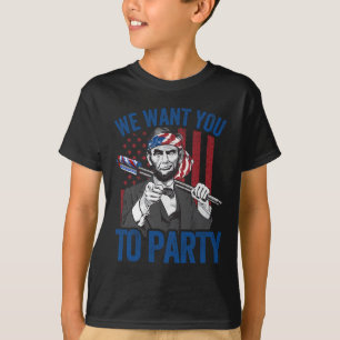 T-shirt Abraham Lincoln 4 juillet Chemise Hommes Américain