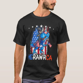 T-shirt Abraham Lincoln 4 juillet Dino Boys Hommes América