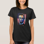T-shirt Abraham Lincoln 4th Of July Men Women American Fla (Devant)