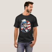 T-shirt Abraham Lincoln 4th Of July US Flag Patriot (Devant entier)