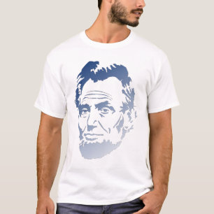 T-shirt Abraham Lincoln en bleu et blanc - Chemise