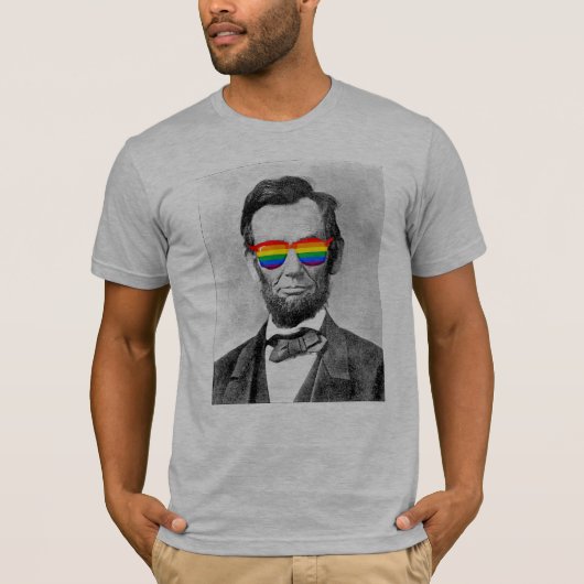 T-shirt Abraham Lincoln gay (Devant)