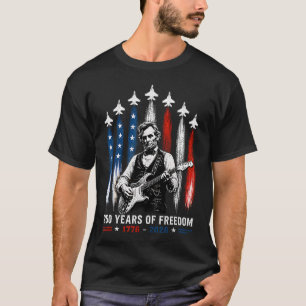 T-shirt Abraham Lincoln jouant de la guitare le 4 juillet