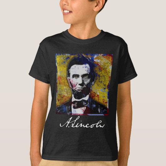 T-shirt Abraham Lincoln - peinture (Devant)