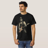 T-shirt Abraham Lincoln Rock Guitar American Flag (Devant entier)