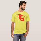 T-shirt Abrégé sur jaune Ganesh (Devant entier)