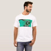 T-SHIRT ABRÉGÉ SUR VERT MANDELBOT BOULE (Devant entier)