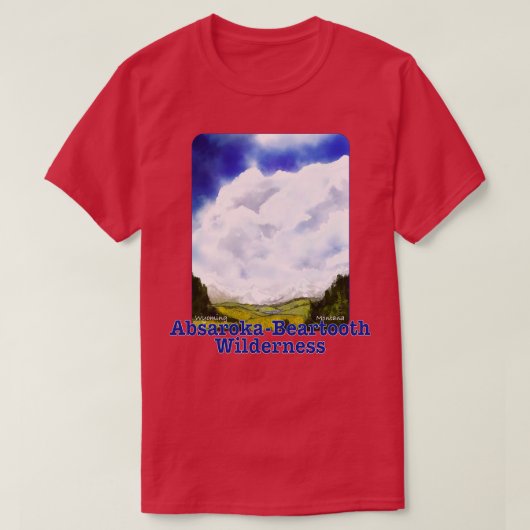 T-shirt AbsarokaBeartooth Wilderness MontanaWyoming (Design devant)