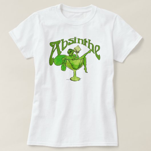 T-shirt Absinthe Girl in Glass (Design devant)