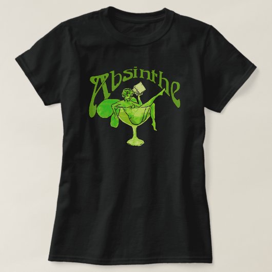 T-shirt Absinthe Girl in Glass (Design devant)