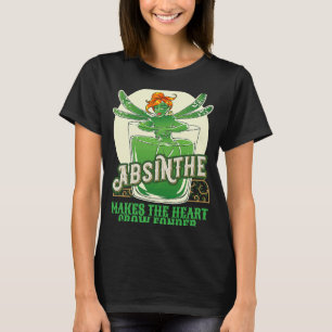 T-shirt Absinthe La fée verte de l'alcool fait croître le
