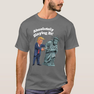 T-shirt Absolument en train de détruire - Trump poignardan