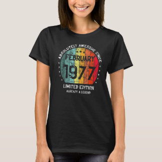 T-shirt Absolument Génial Depuis Février 1977 Homme Femme