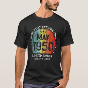 T-shirt Absolument Génial Depuis Mai 1950 Homme Femme Nais