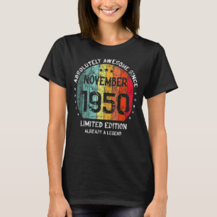 T-shirt Absolument Génial Depuis Novembre 1950 Homme Femme