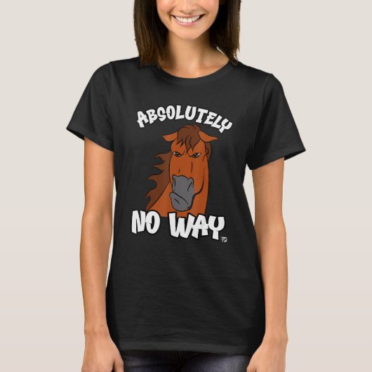 T-shirt Absolument pas grumpy foie chestnut cheval funn (Devant)