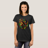 T-shirt Abstract African Attire Melanin Queen Fun Afrocent (Devant entier)