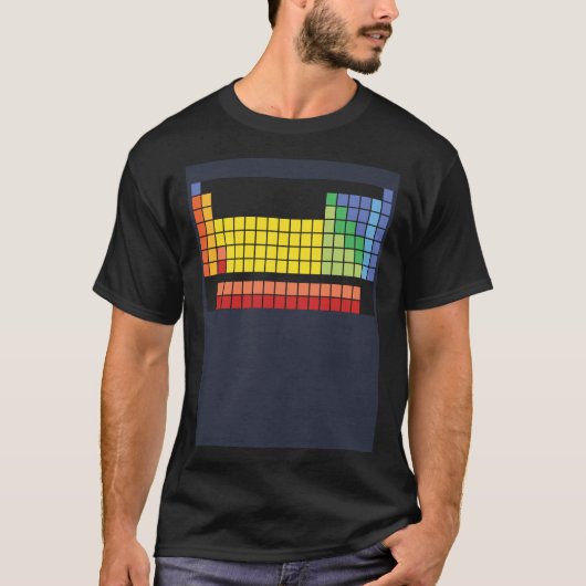T-shirt Abstract and colourful periodic table (Devant)