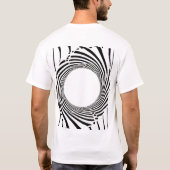 T-shirt Abstract Black Hole Spiral Line Art (Dos)