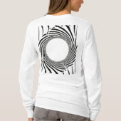 T-shirt Abstract Black Hole Spiral Line Art  (Dos)