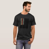 T-shirt Abstract Black Square Straps Illustration Graphic  (Devant entier)