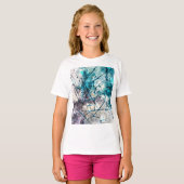 T-shirt Abstract blue strokes (Devant entier)