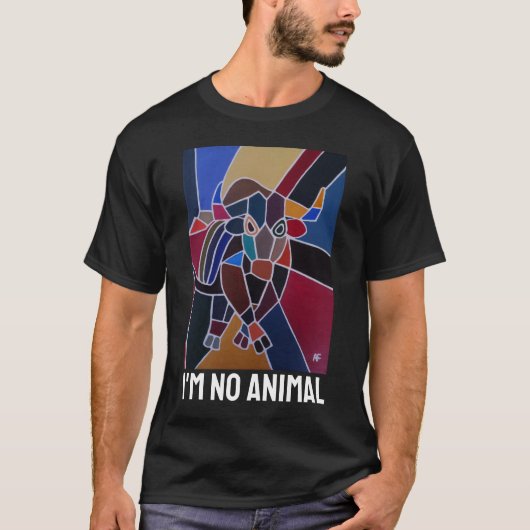 T-shirt Abstract Bull Painting by Alfred Fox (Devant)