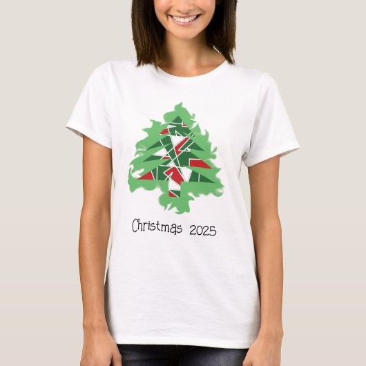 T-shirt Abstract Christmas Tree (Devant)