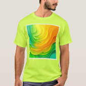 T-shirt Abstract Color Energy Flow Design (Devant)