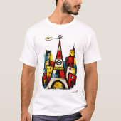 T-shirt Abstract Expressionist Cityscape | Modern Urban Ar (Devant)