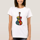 T-shirt Abstract Expressionist Guitar Art – Modern Music (Devant)