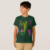 T-shirt Abstract Floral with Spirals (Devant entier)