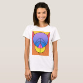 T-shirt Abstract Geometric Circles Line Colorful  (Devant entier)