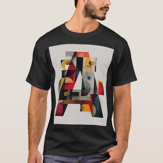 T-shirt Abstract Geometric Letter A (Devant)