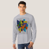 T-shirt Abstract Geometric Long Sleeve Tee (Devant entier)