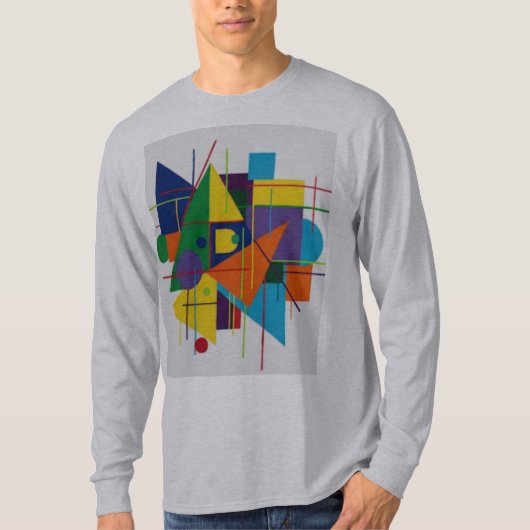 T-shirt Abstract Geometric Long Sleeve Tee (Devant)