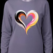 T-shirt Abstract Glossy Feathered Heart Pop Art