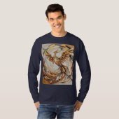 T-shirt Abstract Golden Phoenix Rising  (Devant entier)