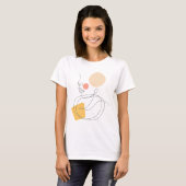 T-shirt Abstract Line Art Face Tee – Minimalist Modern Exp (Devant entier)