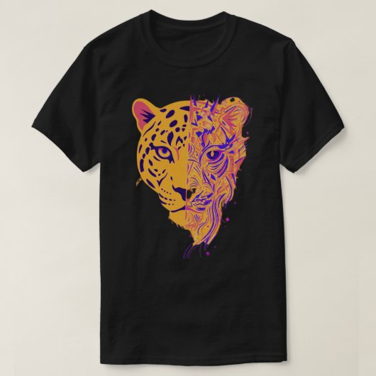 T-shirt Abstract Panther Identity  | Symbolic Cosmic Art (Design devant)